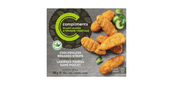 chickenless-strips Chickenless breaded strips compliments plant based